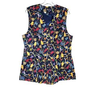 Vintage Vest Shorts Set Sz 14 Mom High Rise Novelty Jewelry Hat Gloves Umbrella